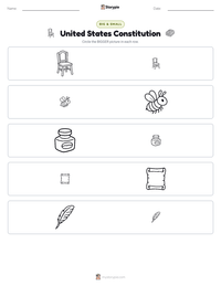 United States Constitution printable worksheet preview