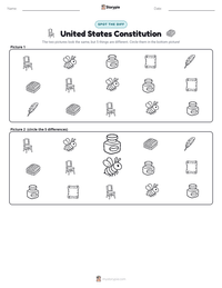 United States Constitution printable worksheet preview