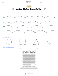 United States Constitution printable worksheet preview