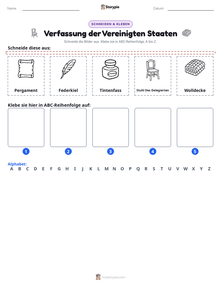 Schneiden & Einfügen Alphabet