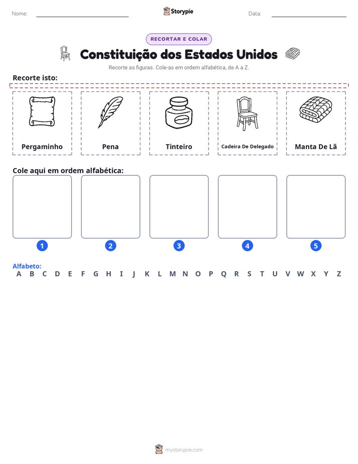 Recortar & Colar Alfabeto