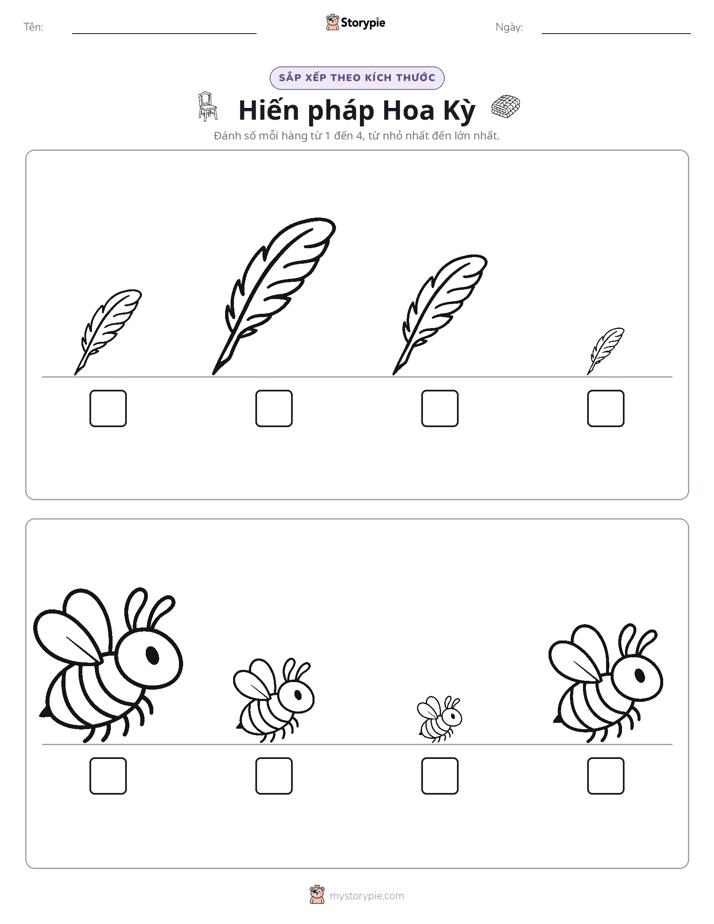 Thứ Tự Kích Thước