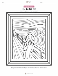 Page de coloriage Le Cri pour les enfants