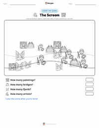 The Scream printable worksheet preview
