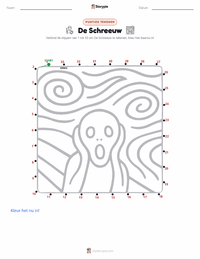 De Schreeuw afdrukbare werkblad voorbeeld