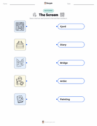 The Scream printable worksheet for kids