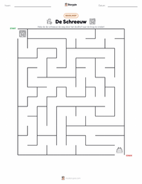 De Schreeuw afdrukbare werkblad voorbeeld