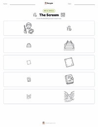 The Scream printable worksheet preview