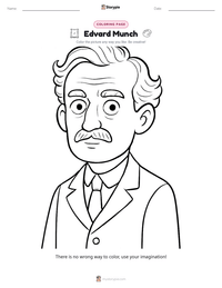 Edvard Munch printable worksheet preview
