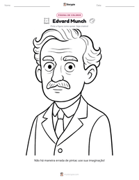 Prévia da folha de atividades imprimível Edvard Munch