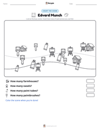 Edvard Munch printable worksheet preview