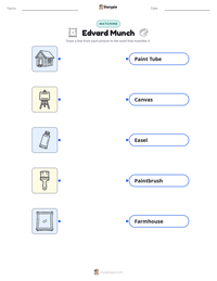 Edvard Munch printable worksheet preview