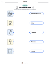 Aperçu de la feuille de travail imprimable Edvard Munch