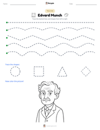 Edvard Munch printable worksheet preview