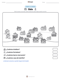 Vista previa de la hoja de trabajo imprimible de Oslo