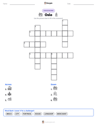 Oslo printable worksheet preview
