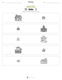 Oslo afdrukbare werkblad voorbeeld
