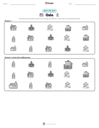 Oslo printable worksheet preview