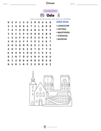 Oslo afdrukbare werkblad voorbeeld