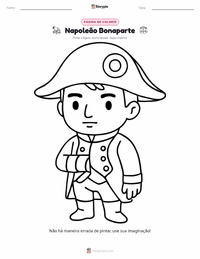 Página de colorir Napoleão Bonaparte para crianças