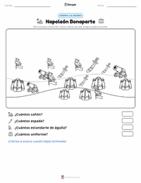 Vista previa de la hoja de trabajo imprimible de Napoleón Bonaparte