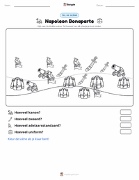 Napoleon Bonaparte afdrukbare werkblad voorbeeld