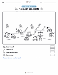 Podgląd drukowalnego arkusza ćwiczeń Napoleon Bonaparte