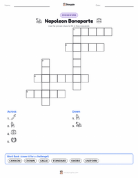 Napoleon Bonaparte printable worksheet preview