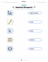 Napoleon Bonaparte printable worksheet for kids