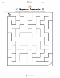 Napoleon Bonaparte printable worksheet preview