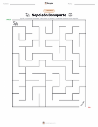 Vista previa de la hoja de trabajo imprimible de Napoleón Bonaparte