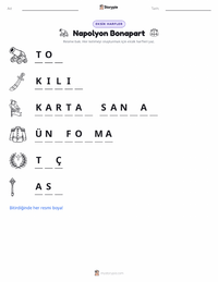 Napolyon Bonapart yazdırılabilir çalışma sayfası önizlemesi