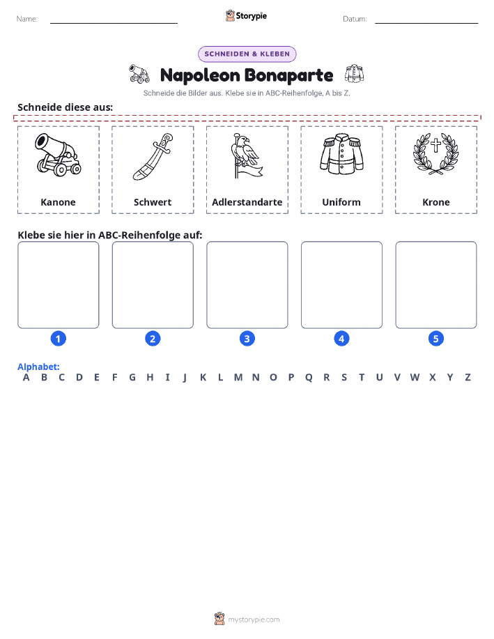 Schneiden & Einfügen Alphabet