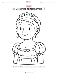 Joséphine de Beauharnais druckbare Arbeitsblatt Vorschau