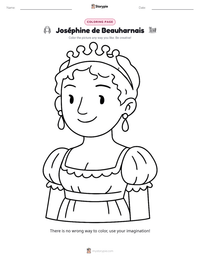 Joséphine de Beauharnais printable worksheet preview