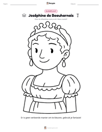 Joséphine de Beauharnais afdrukbare werkblad voorbeeld
