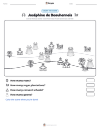 Joséphine de Beauharnais printable worksheet preview
