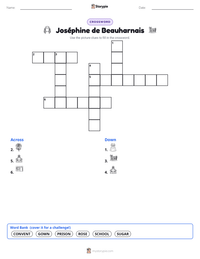 Joséphine de Beauharnais printable worksheet preview