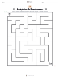 Joséphine de Beauharnais printable worksheet preview