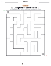 Aperçu de la feuille de travail imprimable Joséphine de Beauharnais