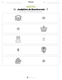 Aperçu de la feuille de travail imprimable Joséphine de Beauharnais