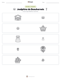 Prévia da folha de atividades imprimível Joséphine de Beauharnais