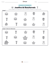 Vista previa de la hoja de trabajo imprimible de Josefina de Beauharnais