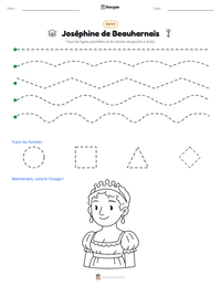 Aperçu de la feuille de travail imprimable Joséphine de Beauharnais