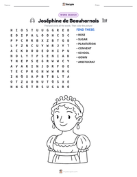 Joséphine de Beauharnais printable worksheet preview