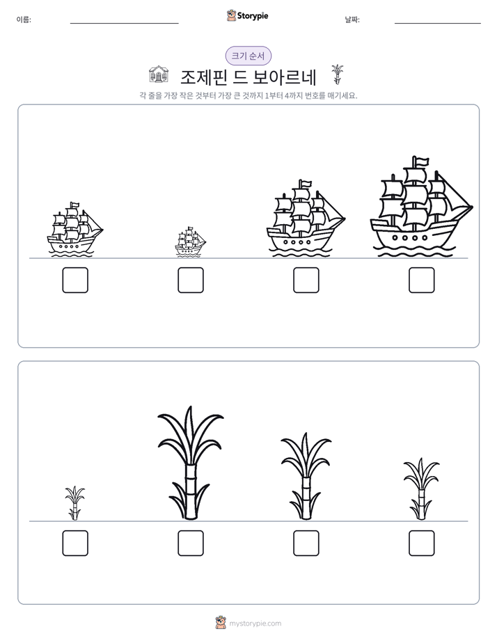 크기 순서
