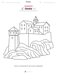 Corsica printable worksheet preview