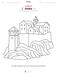 Corsica afdrukbare werkblad voorbeeld