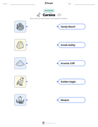Corsica printable worksheet preview