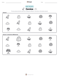 Corsica printable worksheet preview